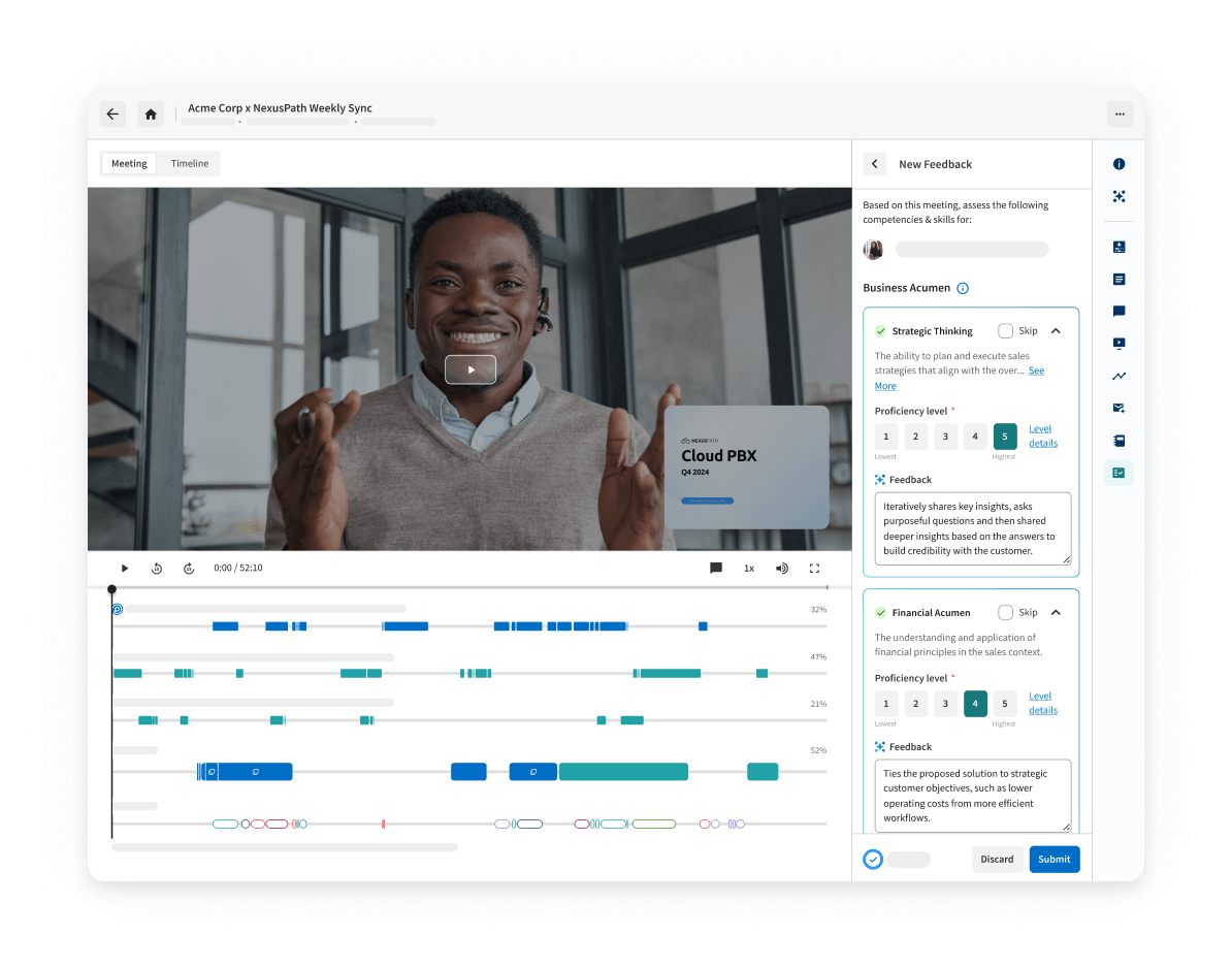 AI Assisted Skill Feedback Meetings Learning